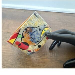 Vintage 90s MCM Miro Inspired Hand Painted Chunky Bangle Bracelet